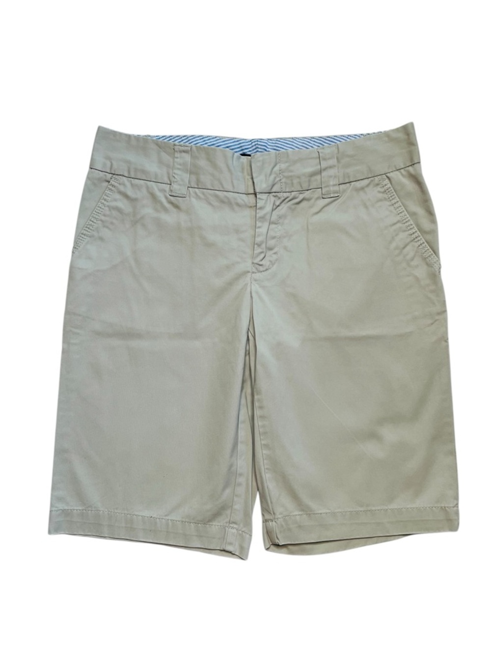 TOMMY HILFIGER Low Rise Chinos Bermuda Walking Shorts Cotton Light Cream Size 4